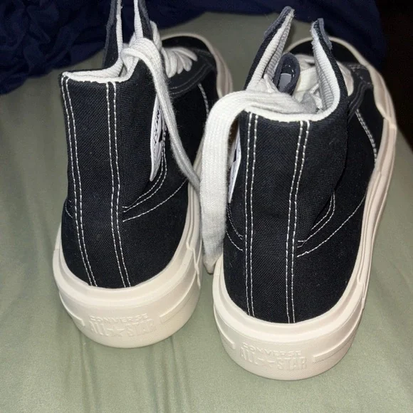 Converse Black and White High-Top Sneakers - Picture 12 of 13